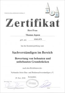 Zertifikat-Sachverständiger